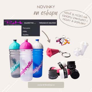 Už nemusíš čekat na soutěže! Na našem e-shopu teď najdeš i naše oblíbené doplňky + kolekci tréninkového oblečení. Tak pojď...